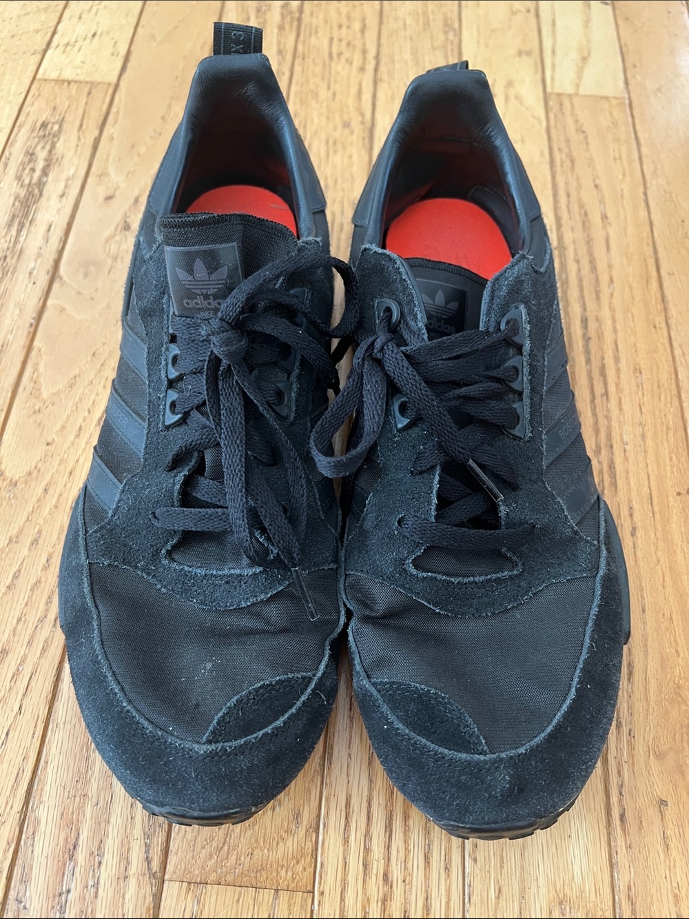 adidas Men’s Boston Super x R1 Core Black Low-Top Suede & Textile Sneakers